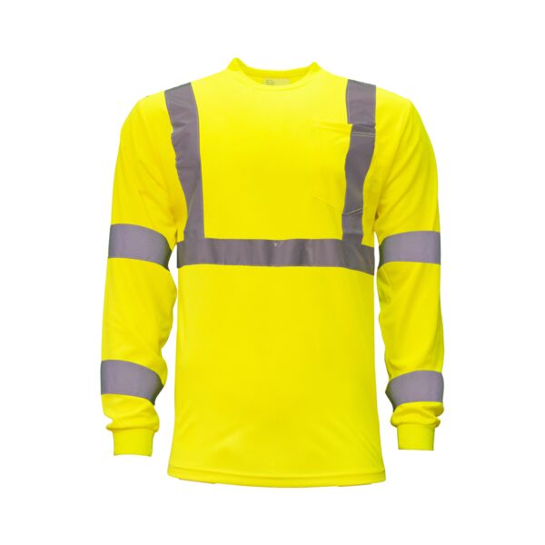 ANSI Class 3 Hi-Visibility Long Sleeve Pocket T-Shirt Thumbnail